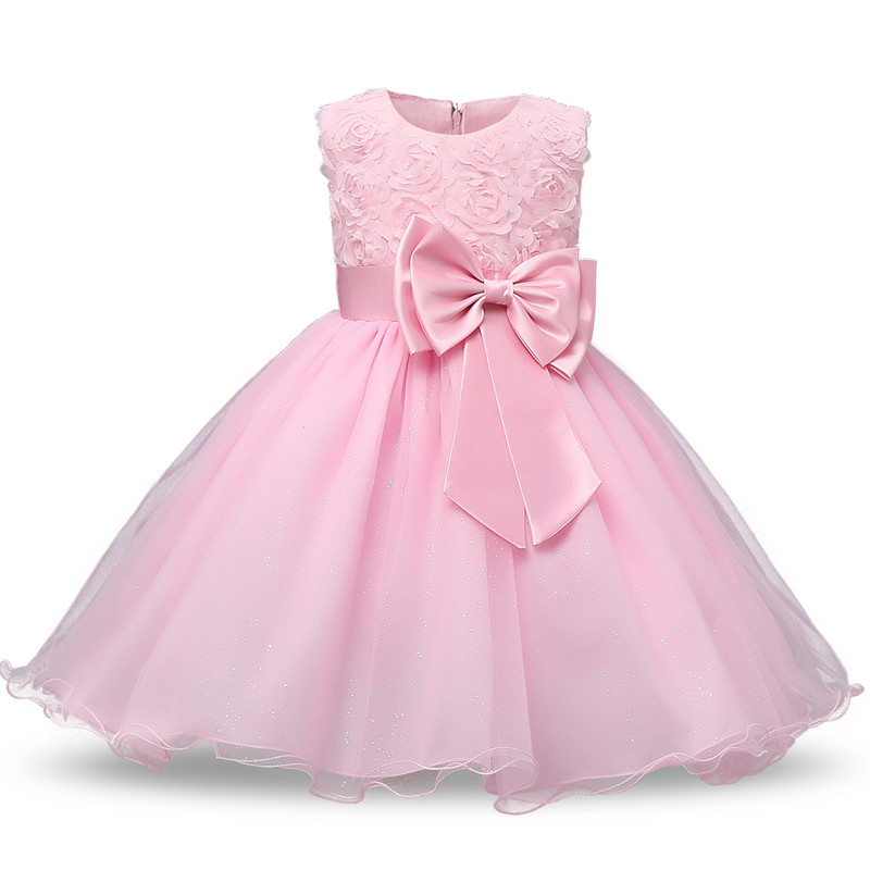 Lace Flower Girl Dresses Bow Detail